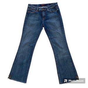Vigoss Love Embroidered Butterfly Stud Blue Denim Jeans